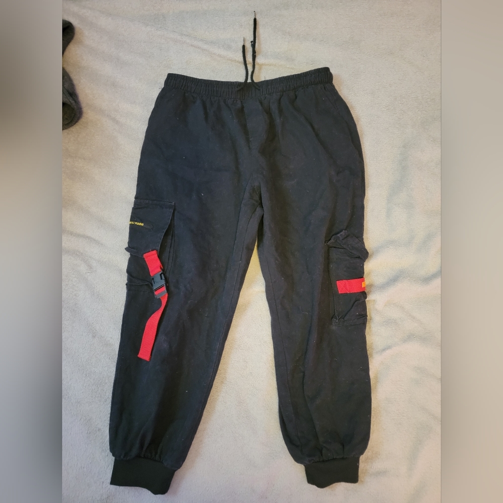 Harajuku Style Japanese Pants Colorblock Jogger Pants Men Casual
